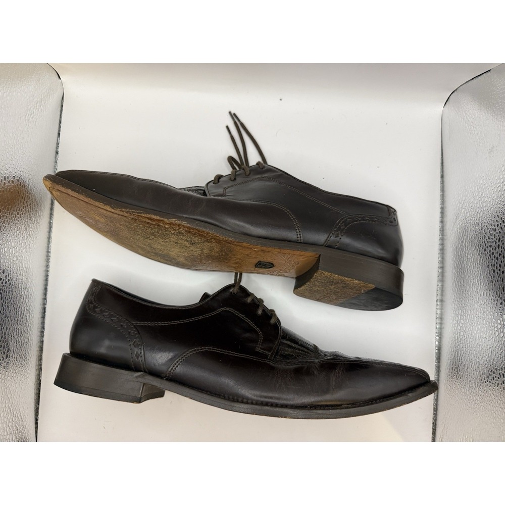 Stacy Adams Signature Dress Shoes Men's 10.5M Brown Leather Brazil